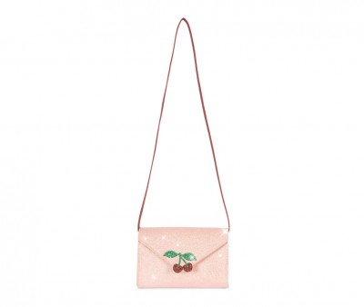 Bolsa Love Letter Glitter rosa 