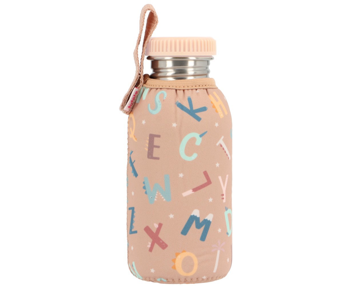 Gourde en Acier avec Housse Funny Letters Personnalisable 500 ml