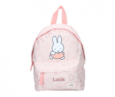 Mochila Miffy Full Of Fun Rosa Personalizable