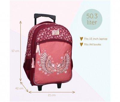 Milky Kiss Wild Bliss School Trolley Backpack