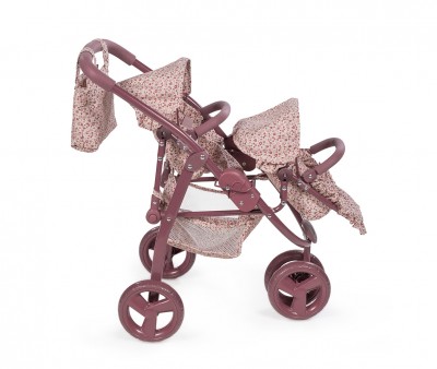 Passeggino Bambole Gemellare Cherry Flowers