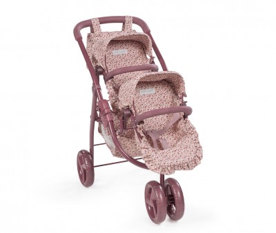Passeggino Bambole Gemellare Cherry Flowers