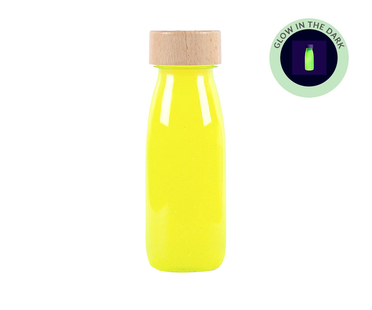 Botella Sensorial Flotante Float Fluo Yellow Glow