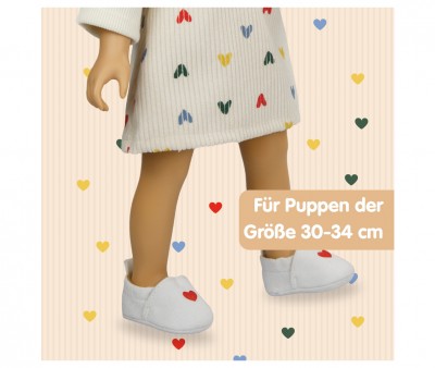 Chaussons pour Poupes avec Coeur