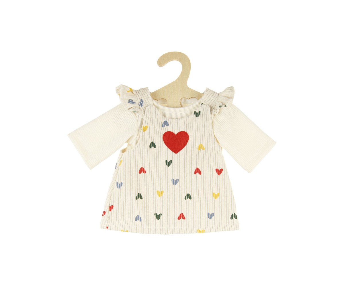 Robe en Velours Ctel Herz Konfetti avec T-Shirt pour Poupes