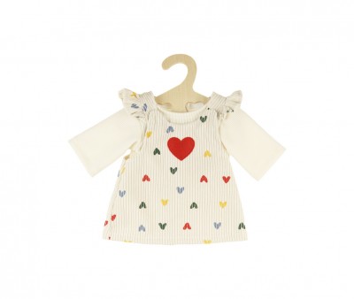Robe en Velours Ctel Herz Konfetti avec T-Shirt pour Poupes 