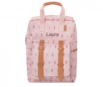 Mochila Colegio Caballito de Mar Personalizable