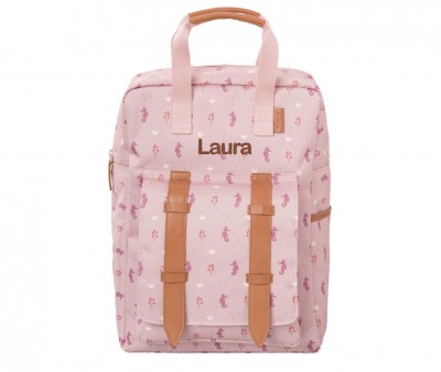 Mochila Colegio Caballito de Mar Personalizable