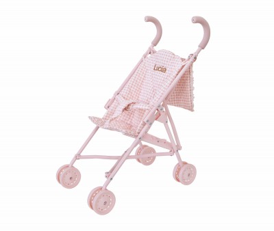 Passeggino Bambole Monnka Vichy Personalizzabile