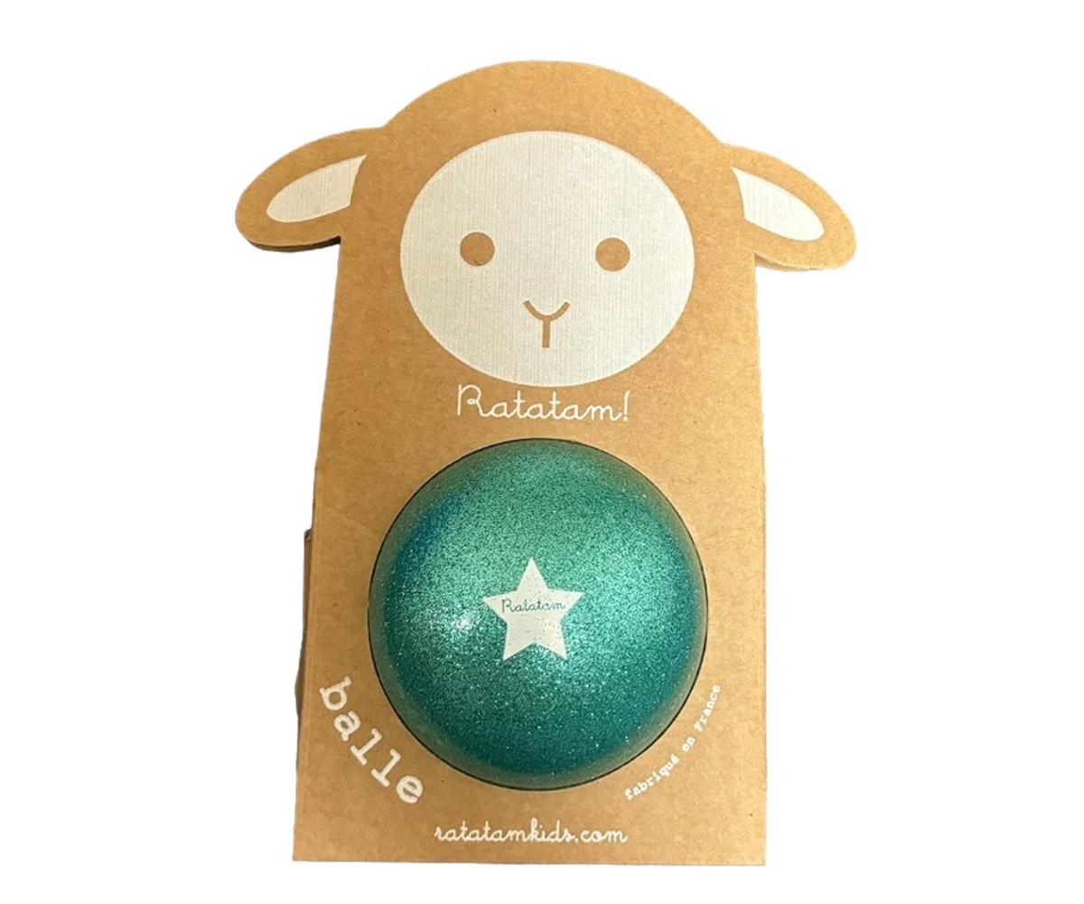 Pelota Glitter Verde 10 cm