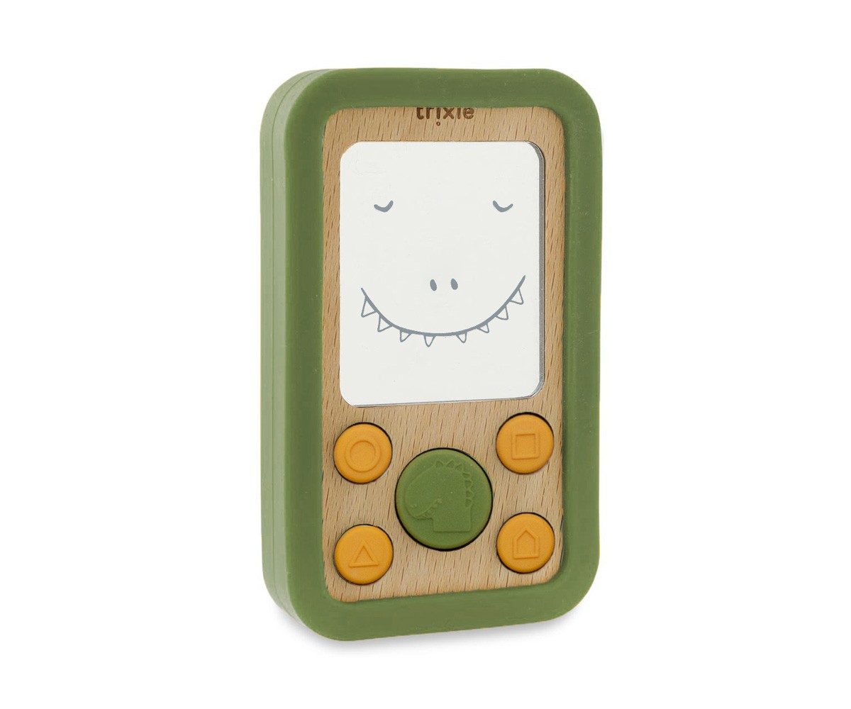 Telfono Madera Silicona Mr. Dino para Bebs