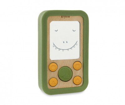 Telfono Madera Silicona Mr. Dino para Bebs