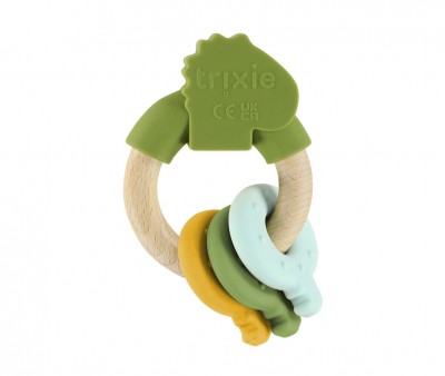Anilla de Actividades de Silicona y Madera Mr. Dino