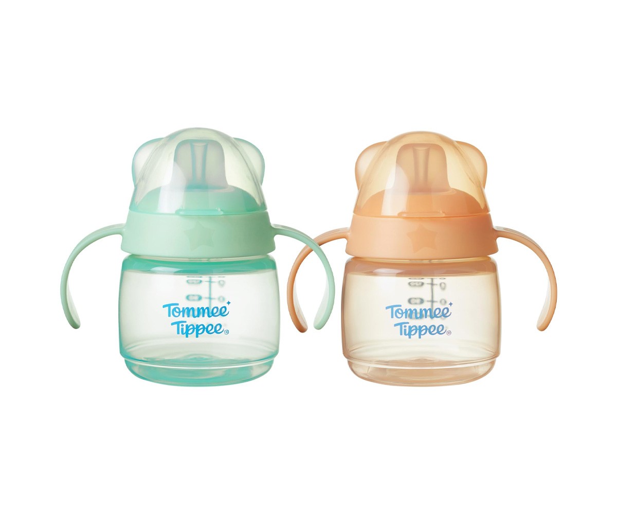 2 Tazze Transition Spout Verde Pastello/Arancio Pastello 150ml