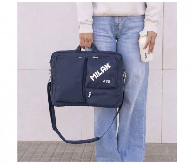 Borsa PC Portatile Blu Collezione 430 Milan Since 1918