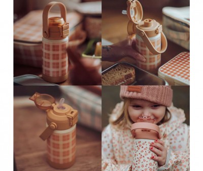 Botella Trmica Acero Sip + Chug Sienna Gingham 350ml