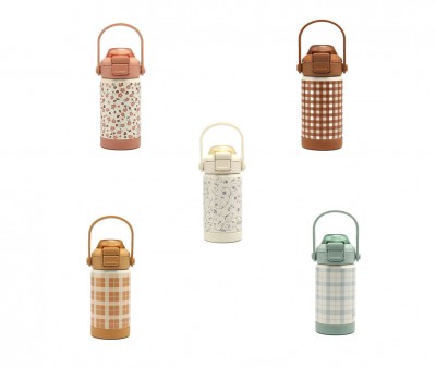 Botella Trmica Acero Sip + Chug Sienna Gingham 350ml