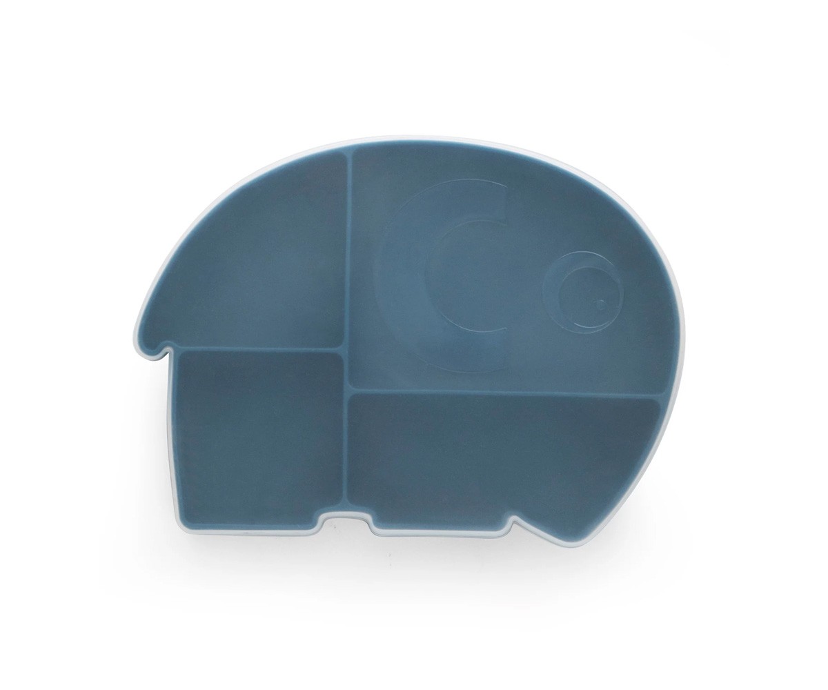 Plato de Silicona con Compartimentos y Tapa Fanto Nordic Blue