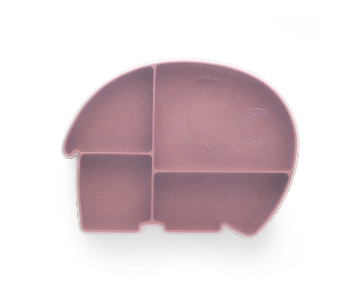 Plato de Silicona con Compartimentos y Tapa Fanto Vintage Rose