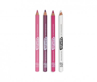 Set 4 Lpices Finos Maquillaje Namaki Purpura-Fucsia-Rosa-Blanco