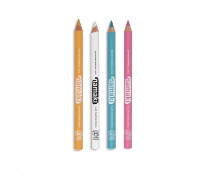 Set 4 Lpices Finos Maquillaje Namaki Amarillo-Rosa-Turquesa-Blanco