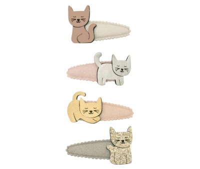 4 Clips de Pelo Kitty Cat Clic Clacs