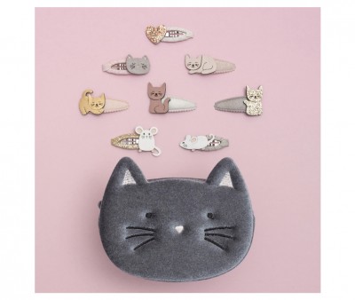 4 Clips de Pelo Kitty Cat Clic Clacs