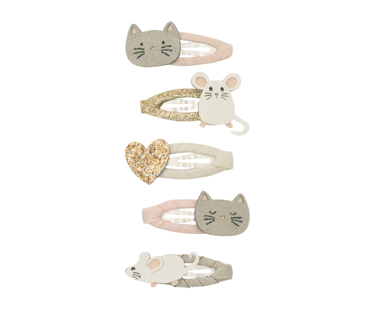 5 Mini Clips Clic Clasc Cat & Mouse