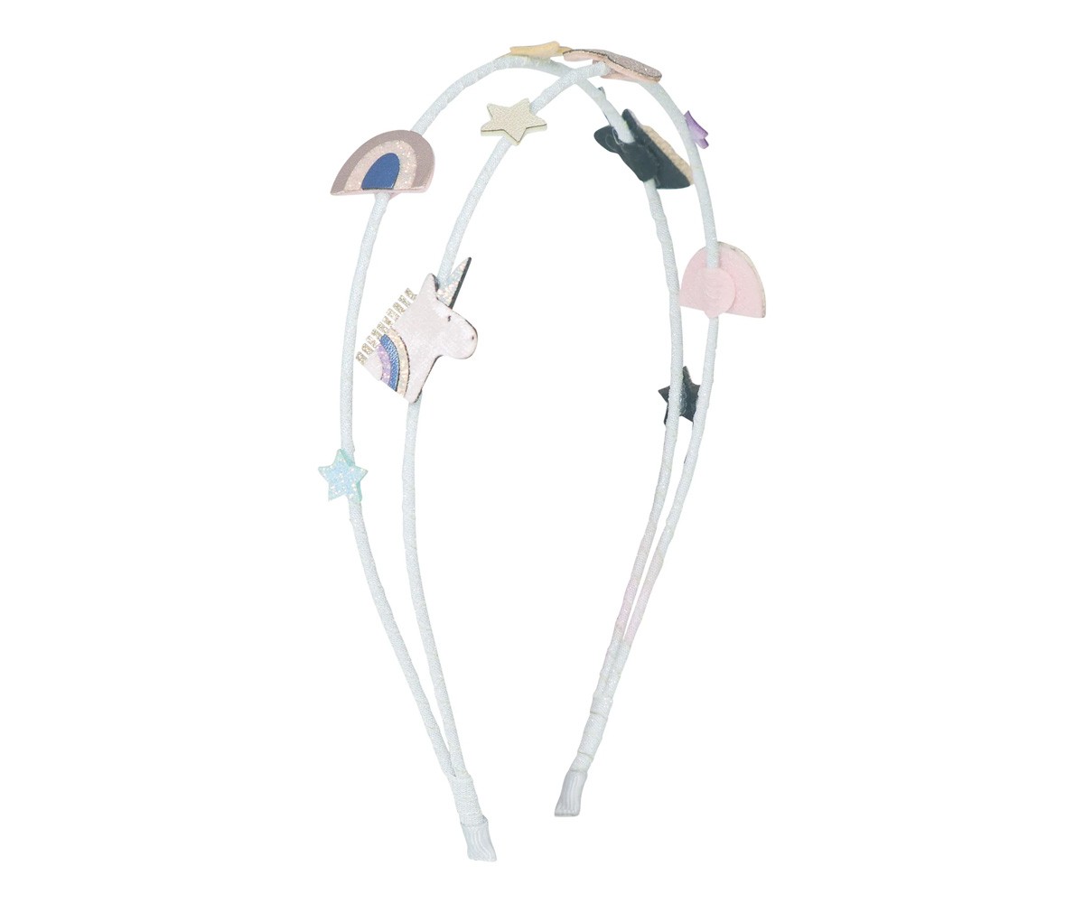 Diadema Doble Celeste Unicorn Alice