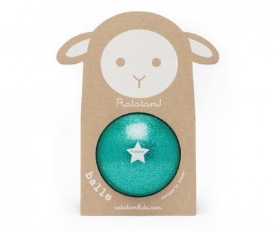 Pelota Glitter Verde 10 cm