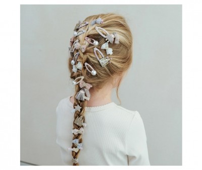 8 Mini Pinzas de Pelo Princess & Castle