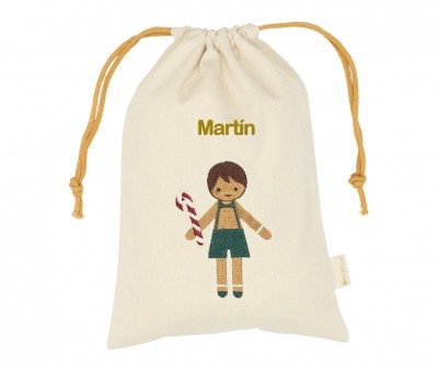 Sacco Natale Piccolo Gingerbread Boy Personalizzabile