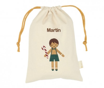 Sacco Natale Piccolo Gingerbread Boy Personalizzabile
