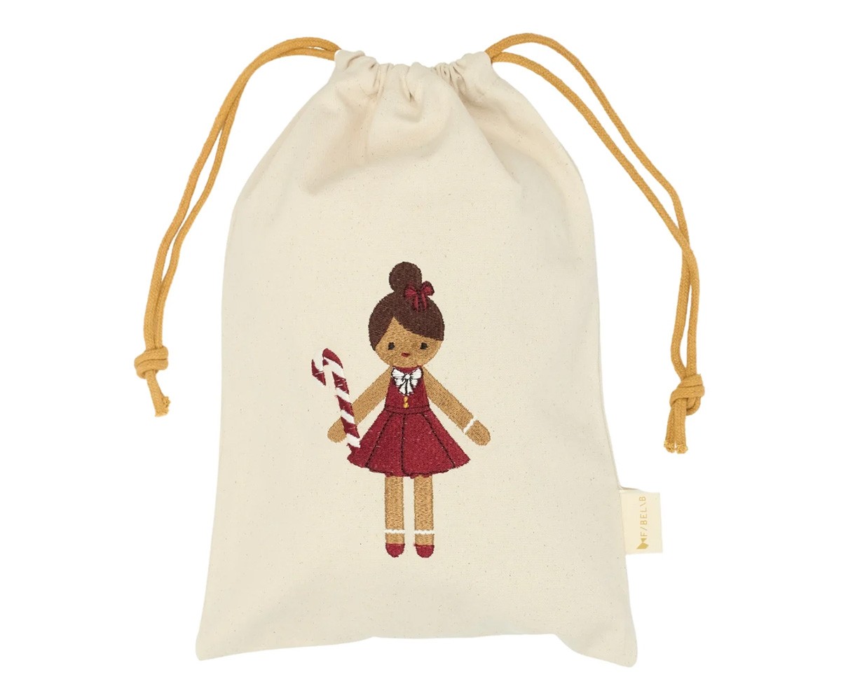 Sacco Natale Piccolo Gingerbread Girl Personalizzabile
