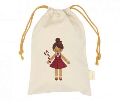 Sacco Natale Piccolo Gingerbread Girl Personalizzabile