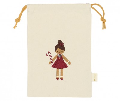 Sacco Natale Piccolo Gingerbread Girl Personalizzabile