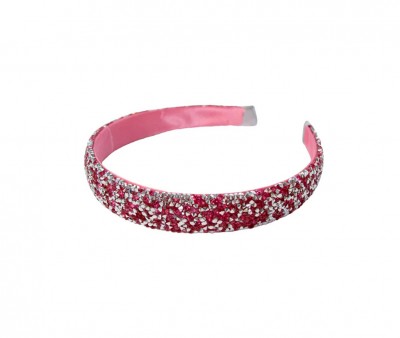 Diadema Boutique Gummy Glitter Rosa