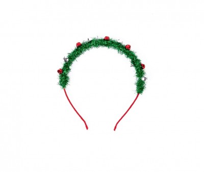 Diadema Navidea con Espumilln y Cascabeles