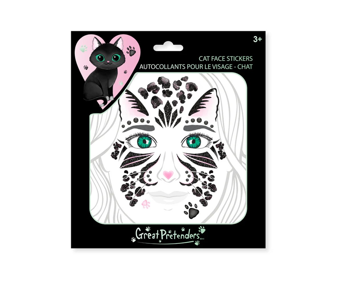 Set de Pegatinas Faciales Gato Negro