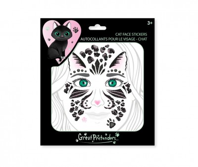 Set de Pegatinas Faciales Gato Negro