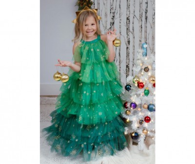 Disfraz rbol de Navidad con Diadema Verde