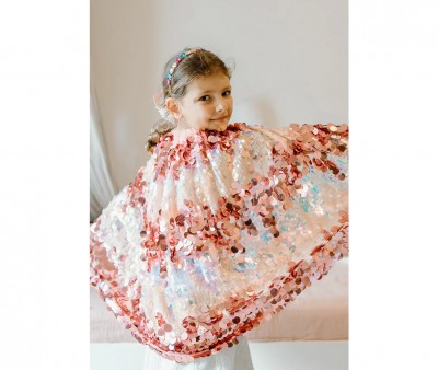 Capa Infantil Lentejuelas The 5th Avenue Pink