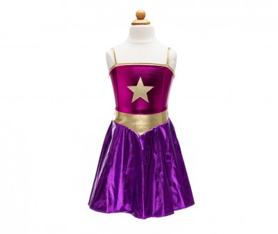 Disfraz Infantil Superhroe Star con Capa y Diadema 4-6 aos