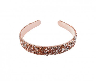 Diadema Boutique Gummy Glitter Ocre