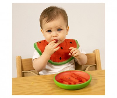 Vajilla Infantil Plato y Cuchara de Madera Wally The Watermelon