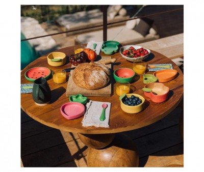 Vajilla Infantil Plato y Cuchara de Madera Wally The Watermelon