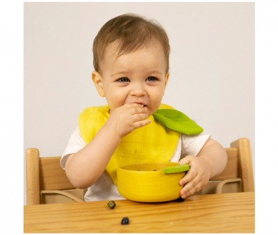 Vajilla Infantil Bol y Cuchara de Madera Lou The Lemon