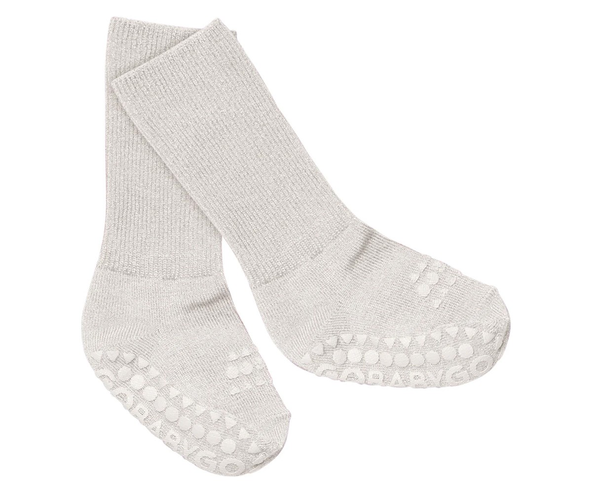 Calcetines Suela Antideslizante Bamb Glitter Ivory