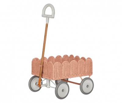 Carrettino Rattan Seashell Pink