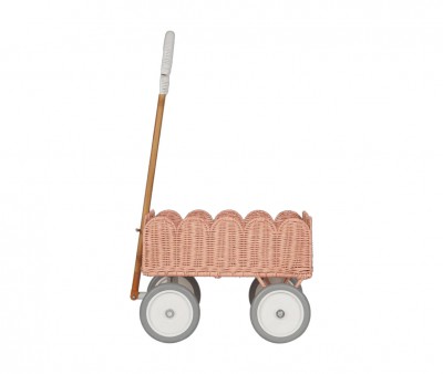 Carrettino Rattan Seashell Pink